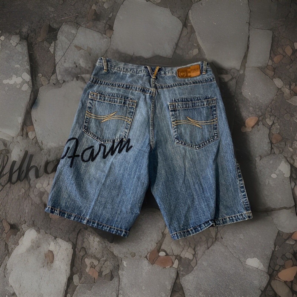 Phat Farm Hip Hop Skater Jean Shorts‎ Mens 40